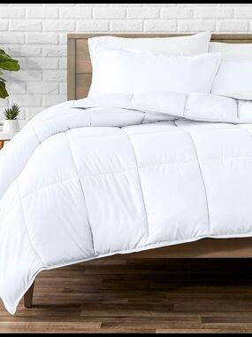 Bare Home Comforter  Ultra Soft - King/Cal King, White - All Season